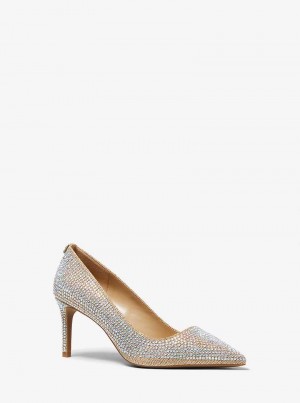 Michaelkors Alina Flex Crystal Embellished Glitter Chain-Mesh Zlaté | SN-MK27628