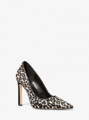 Michaelkors Amara Leopard Print Calf Hair Černé | SN-MK27623