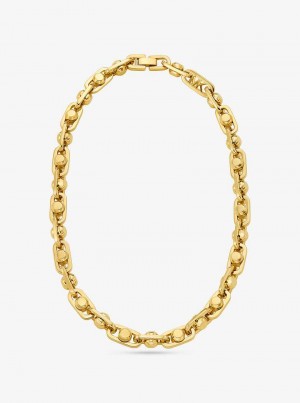 Michaelkors Astor Large Precious Metal-Plated Brass Link Zlaté | SN-MK27800