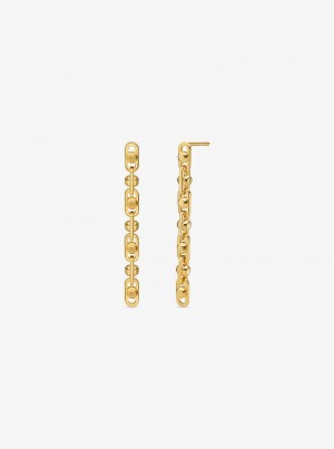 Michaelkors Astor Precious Metal-Plated Sterling Silver Link Drop Zlaté | SN-MK27776