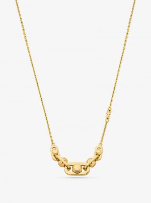 Michaelkors Astor Precious Metal-Plated Sterling Silver Link Zlaté | SN-MK27793