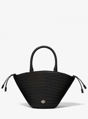 Michaelkors Audrey Woven Leather Černé | SN-MK27052
