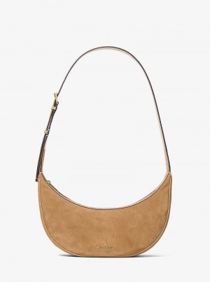 Michaelkors Avra Medium Suede Hnědé | SN-MK27254