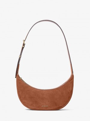 Michaelkors Avra Medium Suede Hnědé | SN-MK27257