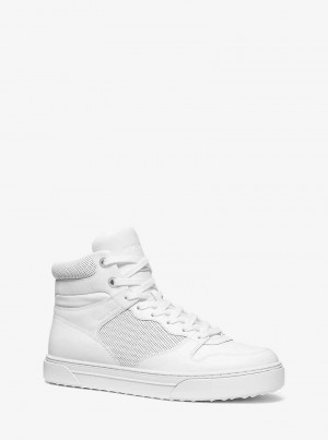 Michaelkors Barett Leather High-Top Bílé | SN-MK28233