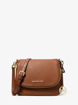 Michaelkors Bedford Small Pebbled Leather Hnědé | SN-MK27228