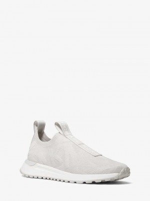Michaelkors Bodie Logo Embossed Stretch Knit Slip-On Šedé | SN-MK27424