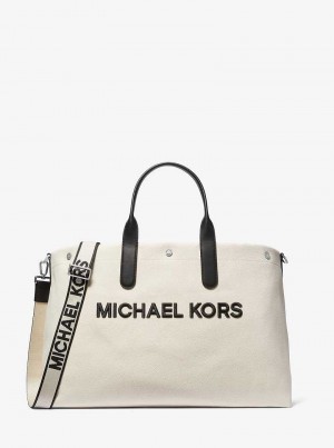 Michaelkors Brooklyn Oversized Cotton Canvas Béžový | SN-MK26931
