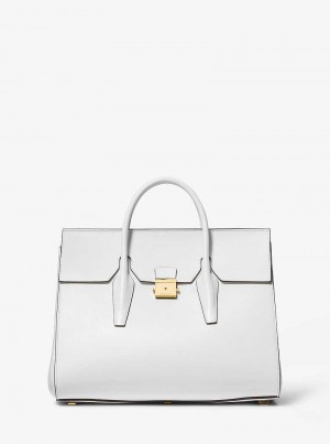 Michaelkors Campbell Large Leather Bílé | SN-MK27388