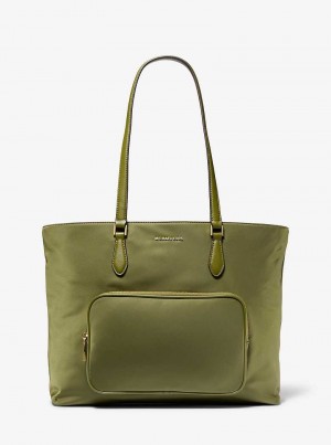 Michaelkors Cara Large Nylon Olivy Zelené | SN-MK26882