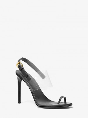 Michaelkors Catherine Leather and Vinyl Černé | SN-MK27558