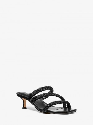 Michaelkors Celia Embellished Kitten Černé | SN-MK27489