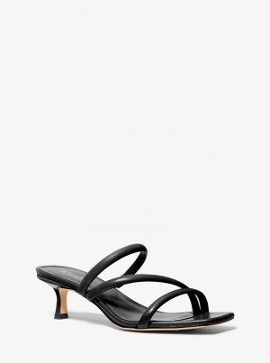 Michaelkors Celia Leather Kitten Černé | SN-MK27586