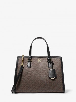 Michaelkors Chantal Medium Logo Hnědé | SN-MK27358