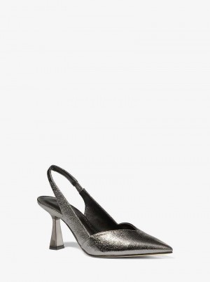 Michaelkors Chelsea Crackled Metallic Tmavě Šedé | SN-MK27637
