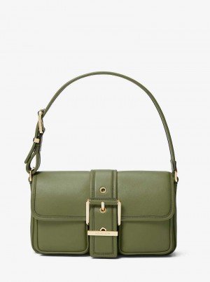 Michaelkors Colby Medium Leather Olivy Zelené | SN-MK26964