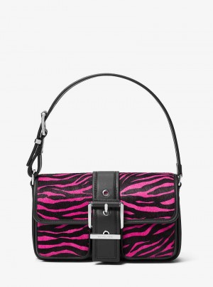 Michaelkors Colby Medium Zebra Print Calf Hair Růžové Viacfarebný | SN-MK26967