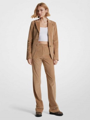 Michaelkors Corduroy Boot-Cut Tmavě Hnědé | SN-MK26554