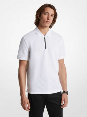 Michaelkors Cotton Half-Zip Bílé | SN-MK27932