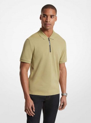 Michaelkors Cotton Half-Zip Světle Olivy Zelené | SN-MK27975