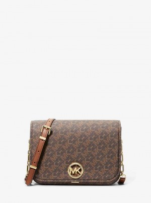 Michaelkors Delancey Medium Empire Signature Logo Hnědé | SN-MK27174