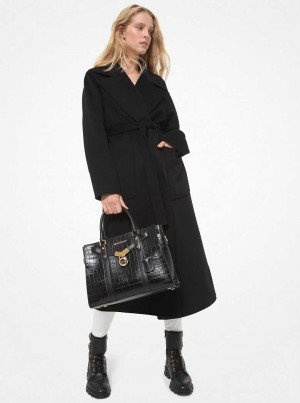 Michaelkors Double Face Wool Blend Černé | SN-MK26589
