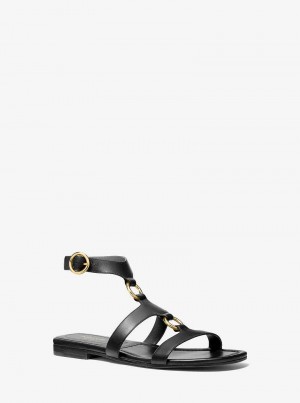 Michaelkors Dusty Ring Leather Černé | SN-MK27699
