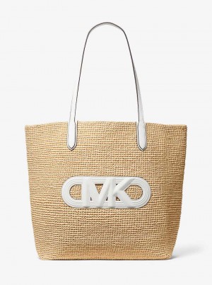 Michaelkors Eliza Extra-Large Empire Logo Straw Viacfarebný | SN-MK26816