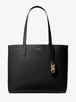 Michaelkors Eliza Extra-Large Pebbled Leather Černé | SN-MK26832
