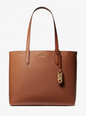 Michaelkors Eliza Extra-Large Pebbled Leather Hnědé | SN-MK26833