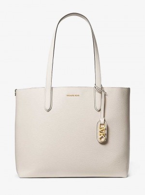 Michaelkors Eliza Extra-Large Pebbled Leather Krém | SN-MK26835