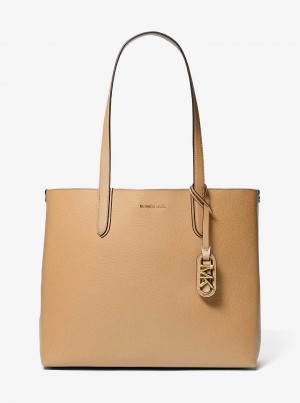 Michaelkors Eliza Extra-Large Pebbled Leather Hnědé | SN-MK26836