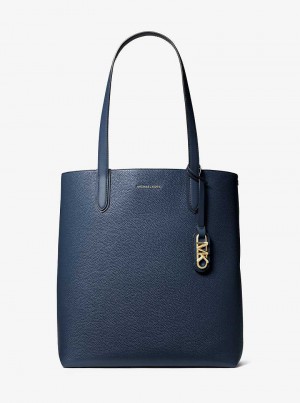 Michaelkors Eliza Extra-Large Pebbled Leather Tmavě Blankyt | SN-MK26839