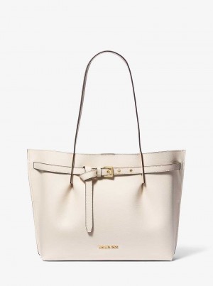 Michaelkors Emilia Large Pebbled Leather Krém | SN-MK26874