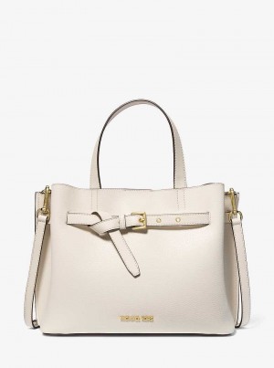 Michaelkors Emilia Large Pebbled Leather Krém | SN-MK26875