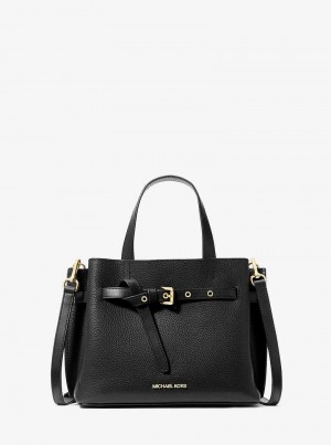 Michaelkors Emilia Small Pebbled Leather Černé | SN-MK27366