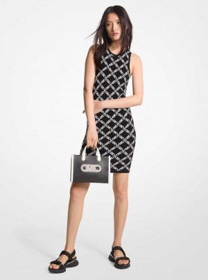 Michaelkors Empire Logo Jacquard Tank Černé | SN-MK26774