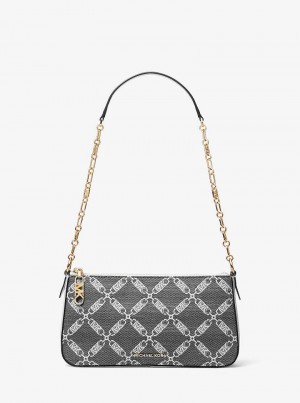 Michaelkors Empire Medium Chain-Link Černé Bílé | SN-MK26976