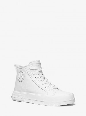 Michaelkors Evy Canvas High-Top Bílé | SN-MK27473