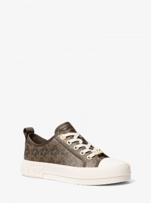 Michaelkors Evy Empire Signature Logo Hnědé | SN-MK27420