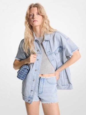 Michaelkors Frayed Denim Blankyt Blankyt Světle Modré | SN-MK26579