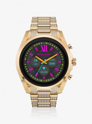 Michaelkors Gen 6 Bradshaw Pavé Gold-Tone Zlaté | SN-MK28274