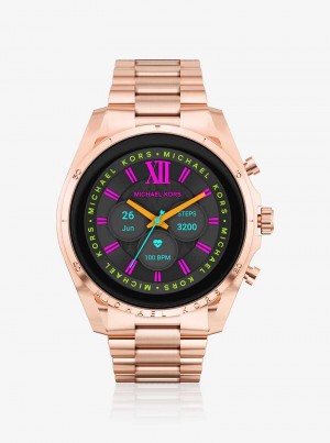 Michaelkors Gen 6 Bradshaw Rose Gold-Tone Růžové Zlaté | SN-MK28273