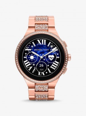 Michaelkors Gen 6 Camille Pavé Rose Gold-Tone Růžové Zlaté | SN-MK28260