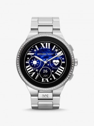 Michaelkors Gen 6 Camille Pavé Silver-Tone Stříbrné | SN-MK28258