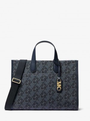 Michaelkors Gigi Large Empire Signature Logo Tmavě Blankyt | SN-MK26857
