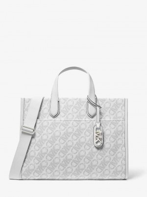 Michaelkors Gigi Large Empire Signature Logo Bílé | SN-MK26929