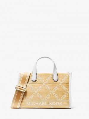Michaelkors Gigi Small Empire Logo Jacquard Straw Viacfarebný | SN-MK26808