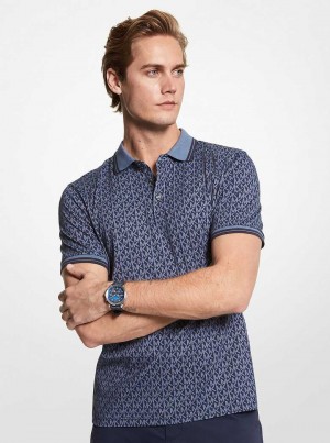 Michaelkors Greenwich Logo Print Cotton Jersey Blankyt | SN-MK27946