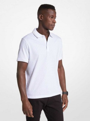 Michaelkors Greenwich Logo Print Cotton Jersey Bílé | SN-MK28001